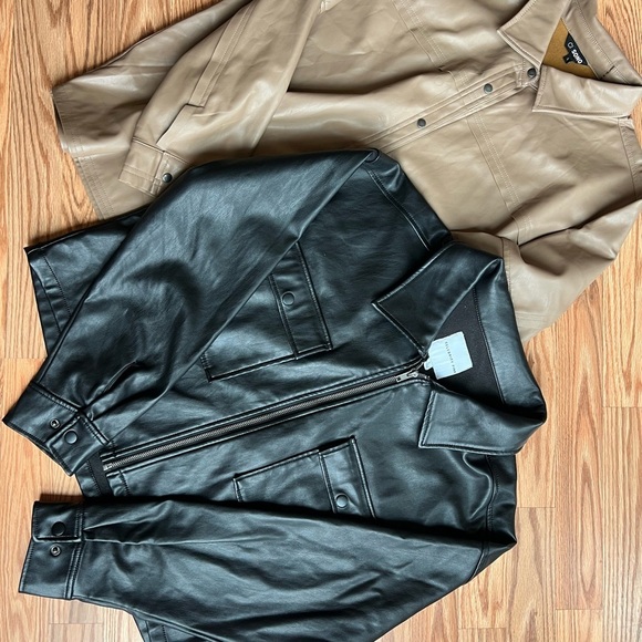 Black and Tan faux Leather bundle Jackets - Picture 3 of 6